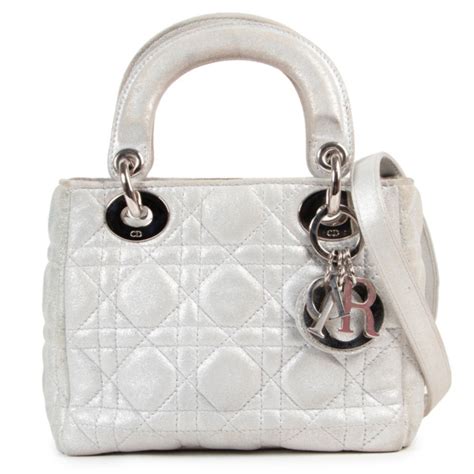 silver lady dior bag|lady dior pouch review.